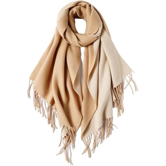 Womens Large Scarf Pashmina Shawl Wrap Solid Color Soft Warm Blanket Winter Fall - Picture 7 of 7